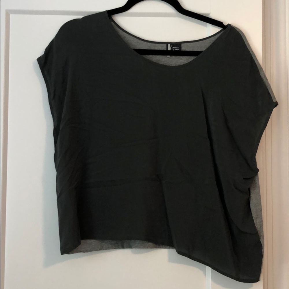 Urban Outfitters Sparkle and Fade Gray Top